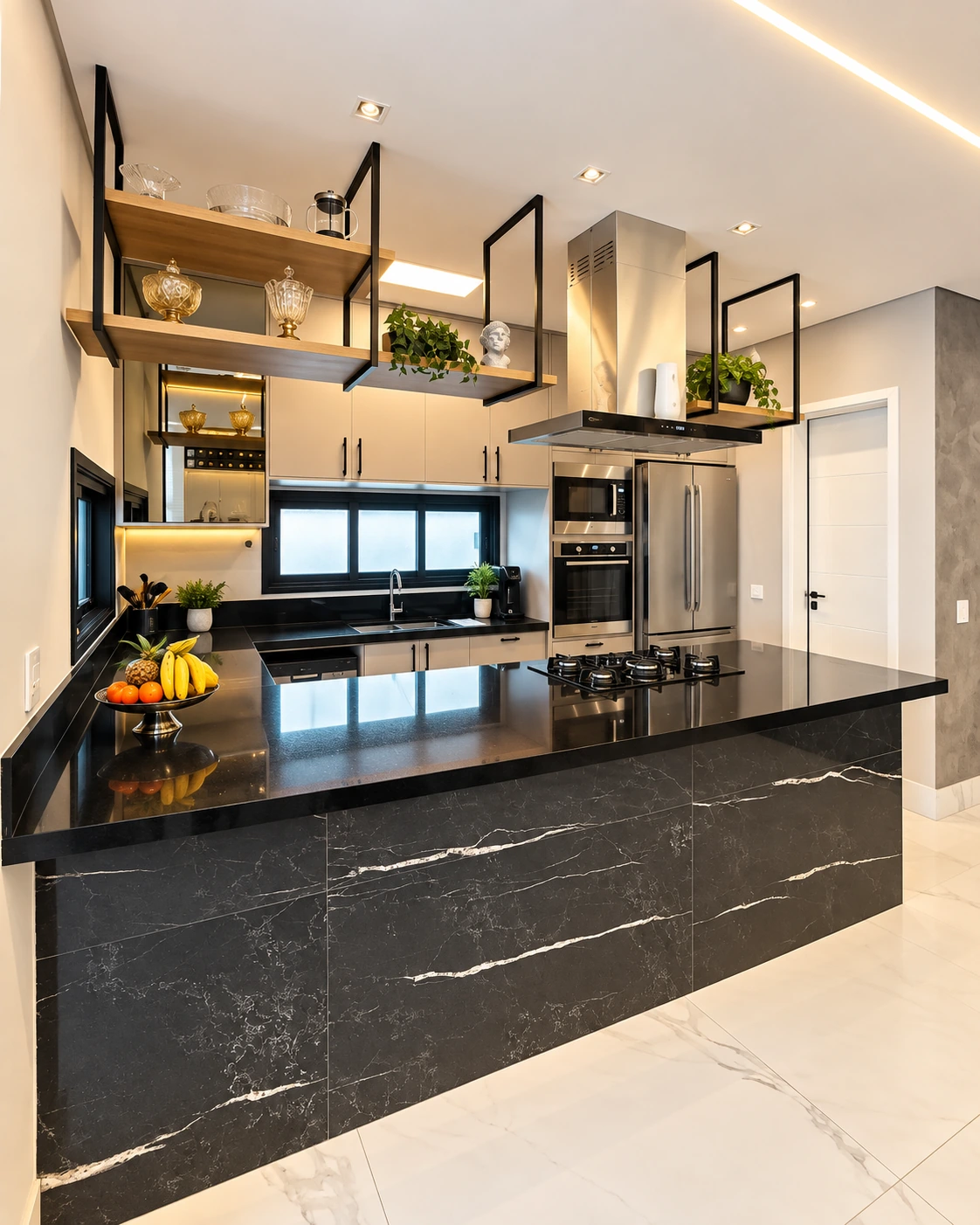 Cozinha com ilha no Aruã Brisas, em Mogi das Cruzes — Ref. 0084