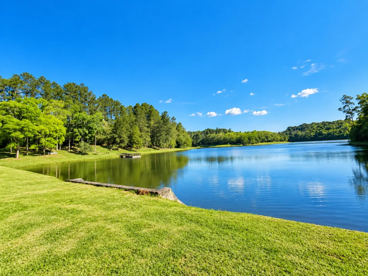 Imagem do empreendimento: lago e vegetação do empreendimento, no Reserva Ibirapitanga, em Santa Isabel — Ref. 0094