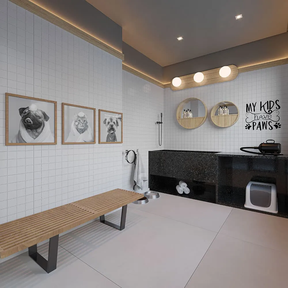 Pet Wash do Residencial Oliveira — perspectiva artística